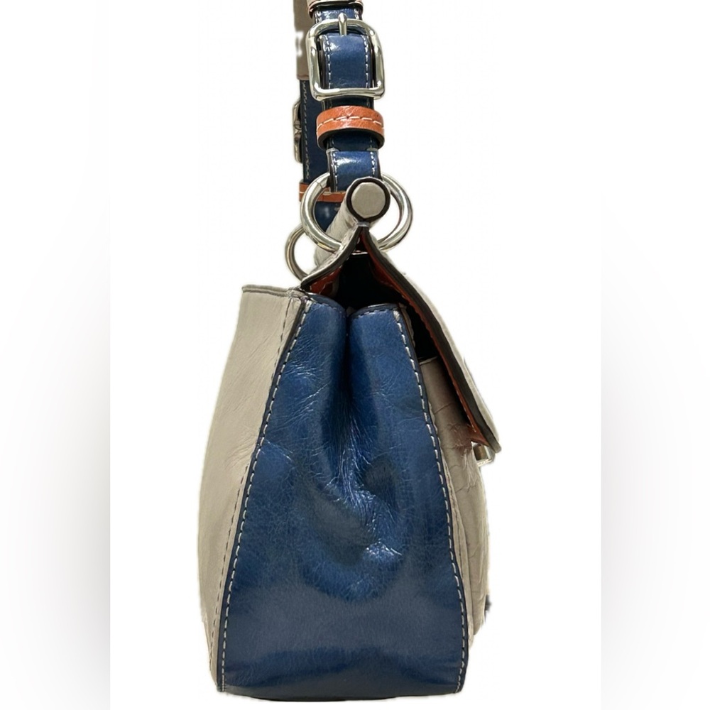 COACH Legacy City Willis in Distressed Smooth Leather Color Block 2Way Crossbody - Picture 6 of 12